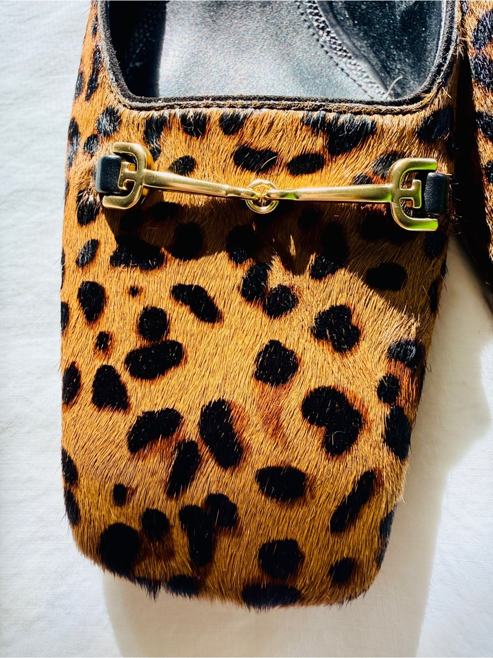 Sam Edelman Leopard-Print Mule with Gold Bit - Picture 2 of 7